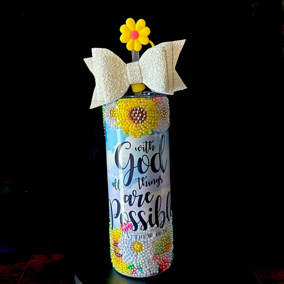 20 ounce skinny tumbler with straw - Picture 1 of 2